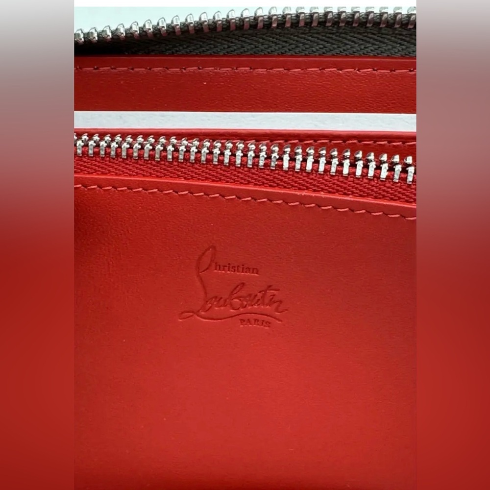 Christian Louboutin Panettone Spiked Wallet in Dark Grey - NWT - Picture 10 of 11